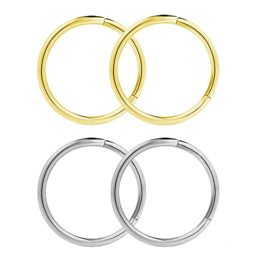 4PCS Nose Rings Hoops18G Seamless Hinged Nose Rings Hoops Septum Rings Lip RingsEarrings for Helix Conch Rook Daith Lobe Cartilage Tragus Silver Gold Nose Rings Body Piercing for Women Men 8 mm My Store