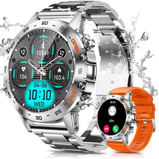 PODOEIL Military Smart Watches for Men(Answer/Make Call) Tactical Smartwatch for Android iOS 400mAh Battery/Sports Tracking/Health/Sleep Monitoring My Store